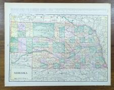 Vintage 1902 NEBRASKA  Map 14