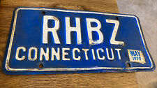 Vintage 1970s Connecticut License Plate RHBZ picture
