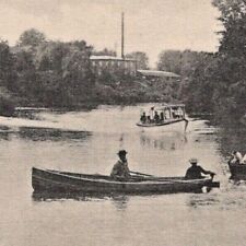 Antique 1900s Dresden Sydenham River Boat Rowboat Ontario Canada Postcard picture
