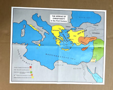 1983 The Standard Publishing The Spread Of Christianity 1st Century 22x27in Map picture