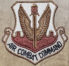 USAF AIR FORCE: AIR COMBAT COMMAND DESERT BDU PATCH VINTAGE ORIGINAL MILITARY picture