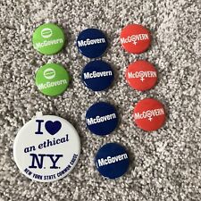 Vtg GEORGE MCGOVERN 1972 Presidential campaign buttons Lot Of 10 1970s picture