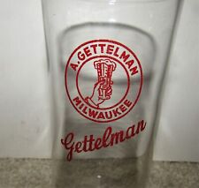 1930's GETTELMAN beer (HAND logo) SHELL GLASS Milwaukee **rare** picture