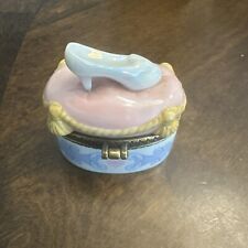 PHB Porcelain Hinged Trinket Box Cinderella Glass Slipper Shoe picture