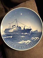 Bing & Grondahl 1951 Annual Christmas Plate - M/S Jens Bang - Passenger Boat picture