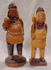 Pair Of Handcarved Brewers Made In Korea 10