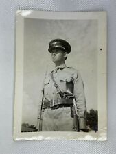 Army Air Force Cadet Uniform Sabre Vintage B&W Photograph Snapshot 3.25 x 4.5 picture