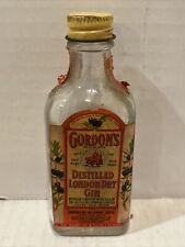 Vintage Gordon’s Distilled London Dry Gin Bottle Miniature Empty 1/10 Pint  picture