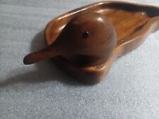 Vintage Carved Wooden Duck Serving Tray picture