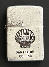 Vintage Zippo Lighter Santee Shell Oil Co. 1950 Advertising Super Rare Nice picture
