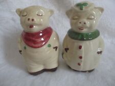 Vintage SHAWNEE Smiley & Winnie Pig Salt and Pepper Shaker Set... 3  1/4 in. picture