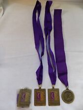 lot of (4) Relay for Life Survivor Medal Pendant Lanyard Medallion picture