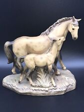 Porcelain Horse & Foal Sculpture. UCTCI ARAB Vintage.  Stunning. picture