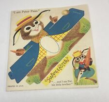 Vintage Paas Paper Insert Cutout Easter Dyed Egg Holder Peter Rabbit picture