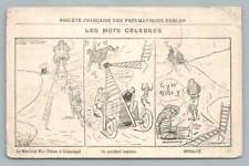 Dunlop Tires Antique French Advertising Comic MICHELIN Man Pneus CPA Car 1914 picture