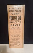 1897 Chicago Vacation Advertisement Via Lake Erie & Western Railroad picture