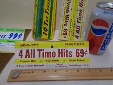 Vintage lot 45 rpm Records OLDIES HEADER CARDS for bagged vinyl 1961 Queens NY picture