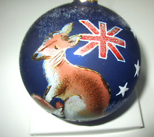 Australia Christmas Tree Ornament Kangaroo Joey Flag of Australia Made in Poland picture