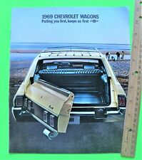 1969 CHEVROLET STATION WAGON DLX 20-pg CATALOG Brochure KINGSWOOD Concours XLNT+ picture