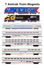 Amtrak Empire Builder 7 magnets by Andy Fletcher picture