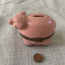 Piggy Bank with Penny Trinket Hinge Box Trinket Box picture