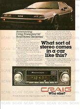 1978 Craig Car Stereo Vintage Magazine Ad   Road-Rated Receivers   DeLorean Auto picture