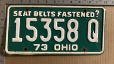 1973 Ohio license plate 15358 Q YOM DMV Ford Chevy Dodge 12392 picture