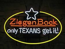 Ziegenbock Only Texans Get It Neon Sign 24x20 Beer Bar Store Wall Decor picture