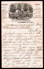 1869 NY - Whitestown Seminary - J S Gardner - Rare Letter Head Bill picture