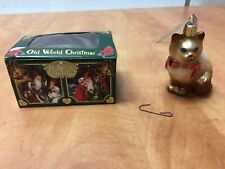 2001 The Merck Family's Blown Glass Cat Ornament ~ Old World Christmas picture