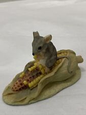 vtg 80s retired lowell davis scotland schmid figurine Mouse Eating Dry Corn picture
