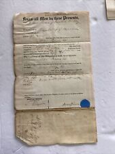 Indenture 1882 Moses Pierson George Gallup signed clerk FL Godfrey Cumberland NJ picture