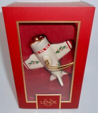 LENOX 2023 HOLIDAY ACCENT AIRPLANE Porcelain Christmas Ornament BRAND NEW  H69 picture
