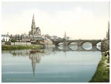 Scotland, Ayr, Irvine from the River Vintage Photochrome, Photochromy, Vinta picture