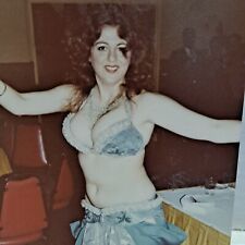 Vintage 1970's Sexy Belly Dancer Busty Greek Woman Dancing Kodak 3.5