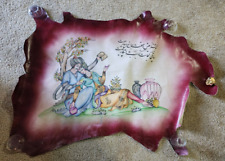 MAN AND WOMAN, ROMANTIC, HANDCRAFTED PAINTED PERSIAN ART ON REAL LAMB SKIN picture