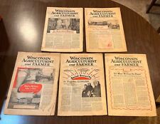 Vintage 1940’s Wisconsin Agriculturalist And Farmer Newspaper Magazine Lot Of 5  picture