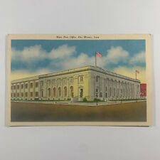 Postcard Iowa Des Moines IA Main Post Office Linen 1948 Posted picture