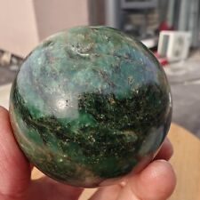 0.76lb Natural Green Emerald Quartz Sphere Crystal EnergyBall Reiki Healing Gem  picture