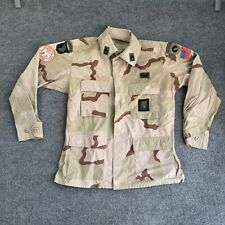 Army Desert Camouflage Combat Coat Medium Shirt Airborne Patches Vintage y2k picture