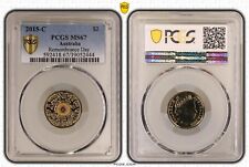 2015 Remembrance Day $2 'C' Mintmark Orange Coloured  Coin PCGS MS67 Graded picture