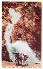 Postcard Three Lower Falls Seven Falls Colorado Springs CO picture