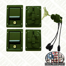 HUMVEE SECURITY KIT GREEN Locking Door Handles & Keyed Ignition Switch fits M998 picture