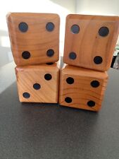 Large Wooden Dice, Home Office Desk Decor picture