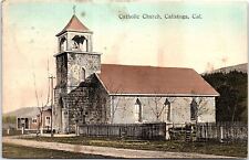 1910 CALISTOGA CALIFORNIA CATHOLIC CHURCH POSTCARD 41-272 picture