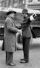 Emil Ludwig, German writer talking to a traffic policeman London U- Old Photo picture