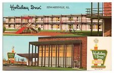Vintage Holiday Inn Edwardsville Illinois Postcard Split View Unposted Chrome picture