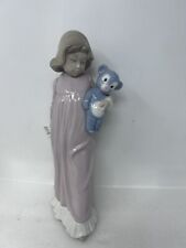 Lladro Bianca & Her Bear Figurine Porcelain Girl 12
