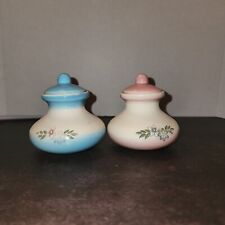 Vintage Miniature Vanity Jars Floral With Lids picture
