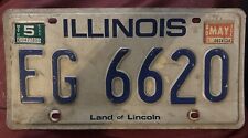 Vintage Illinois Motorcycle License Plate 🏍️ 1980 Land Of Lincoln # EG 6620 picture